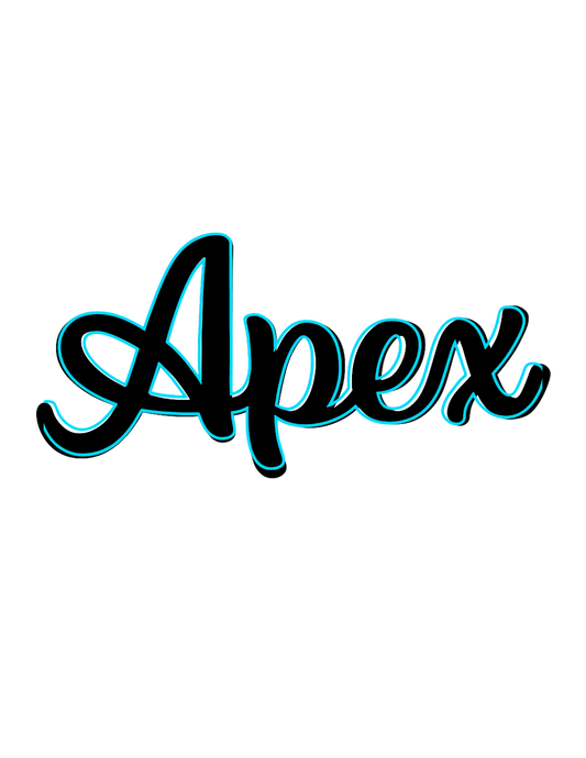 Apex Script Iron on Patch