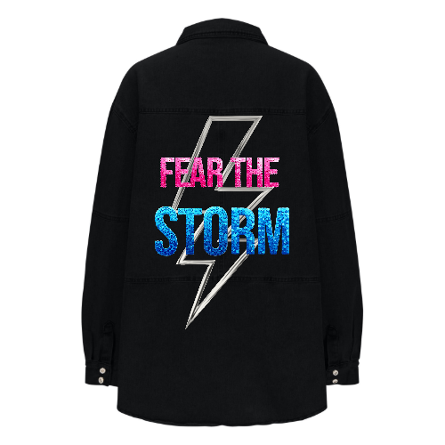 Fear the Storm Oversized Denim Shirt