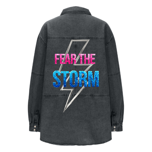 Fear the Storm Oversized Denim Shirt