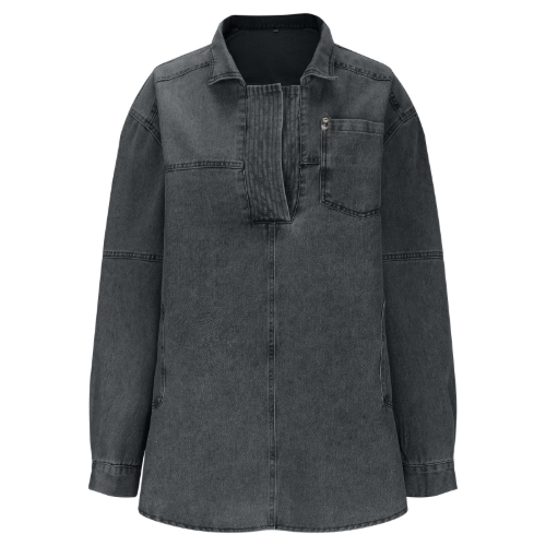 Fear the Storm Oversized Denim Shirt